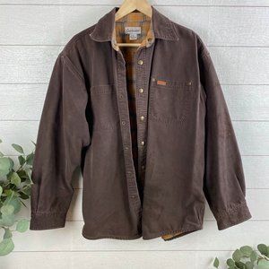 Carhartt Mens Medium Flannel Lined Shirt Jacket